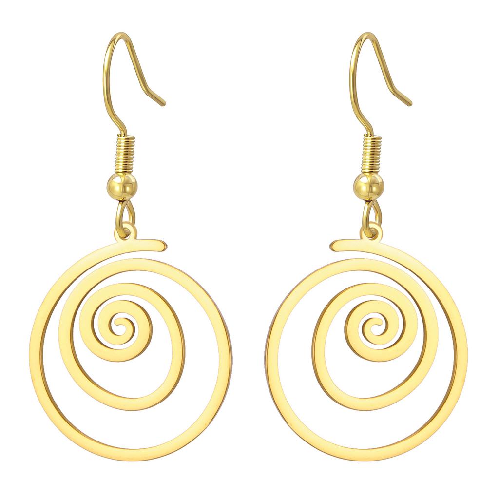 Square Swirl Geometric Drop Earrings Creative Trendy Dangle Earrings for Women