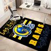 Los Angeles Rams Logo Print Area Rug - Soft, Washable Non-Slip Indoor Mat for Office Chairs, Living Room, Home Office Decorative Rug