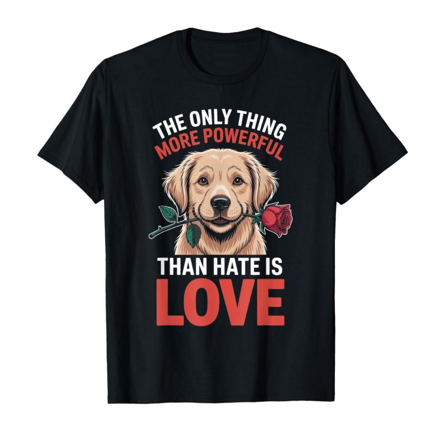 

The only Thing More Powerful Than Hate is Love Funny Gifts T-shirt For Men Women 100% Cotton T Shirts Short Sleeve Tops 0212-... S разноцветный