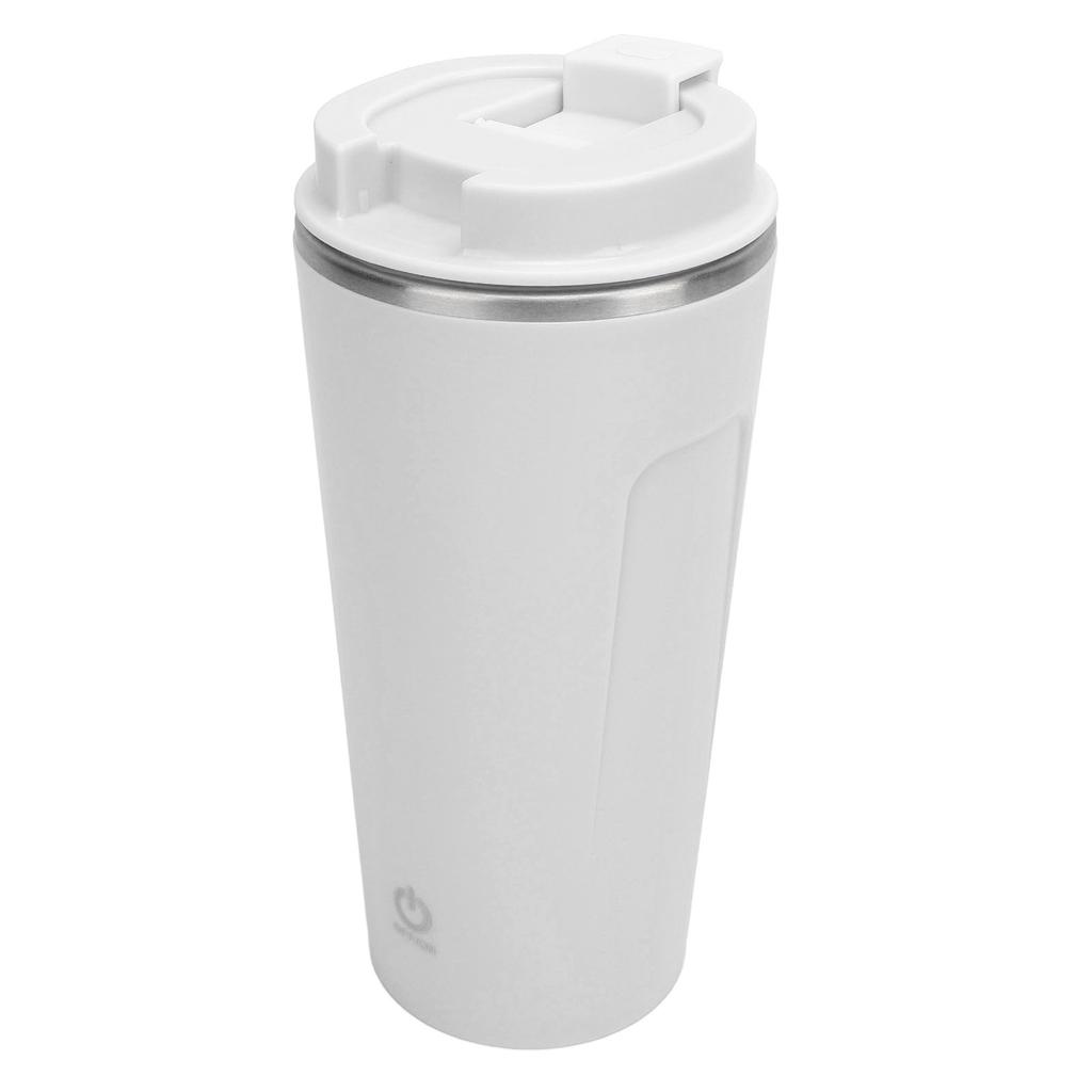 Självrörande kaffemugg USB-uppladdningsbar rostfri stål auto självblandande kopp med lock för kontor