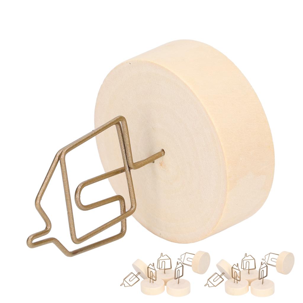 10Pcs Table Card Holder Retro House Shape Cute Design Business Card Photo Holder for Office Home