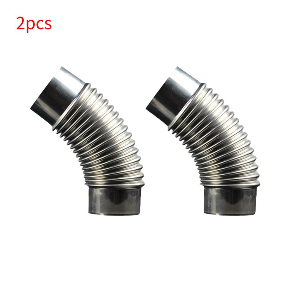 60mm Steel 45 Degree Elbow Chimney Pipe Stainless Steel Multi Flue Stove Pipe Outdoor Camping Chimney Liner Heater Exhaust Pipe