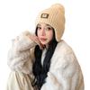 New Autumn and Winter Plush Warm Knitted Hat for Women Sweet and Cute Plus Velvet Ear Protection and Cold Proof Woolen Hat