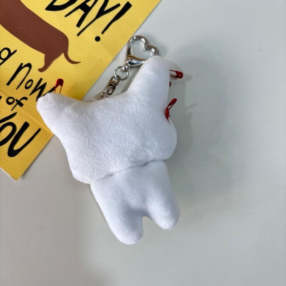 Unisex Dark Ghost Plush Keychain Creepy Bloody Halloween Bag Pendant Scary Accessories Cosplay