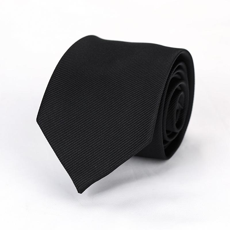 Black Professional Wedding Groom Korean Version Trendy Men'S Dress Business Red Lazy Zipper No Thug Tie