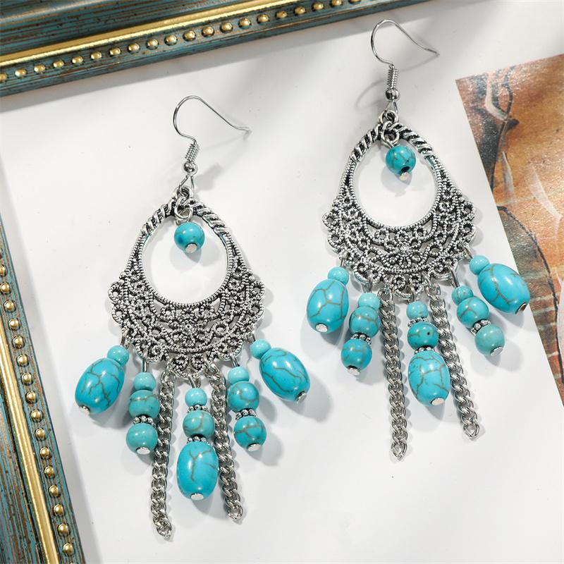 BLINGBAY 2023 Women's Earrings Retro Accessories Fashion Jewelry Accessories Ethnic Turquoise Earrings Bohemian Jewelry Gifts