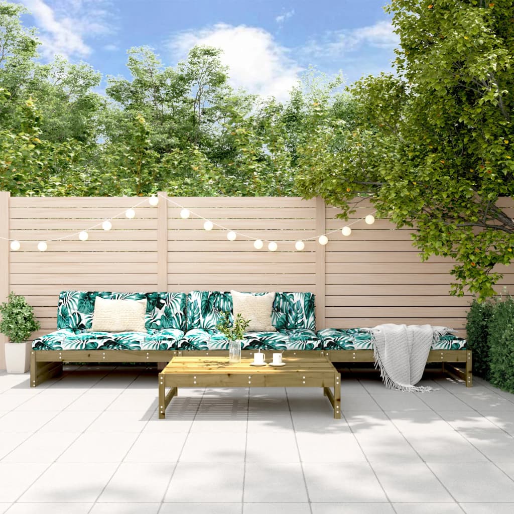 4 Piece Garden Lounge Set with Cushions Pressure Treated Pine Wood
