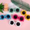 1pcs Kids Round Flower Sun Glasses Cute Daisy Flower Sunglasses Children Birthday Party Summer Outdoor Glasses for Girls Gift