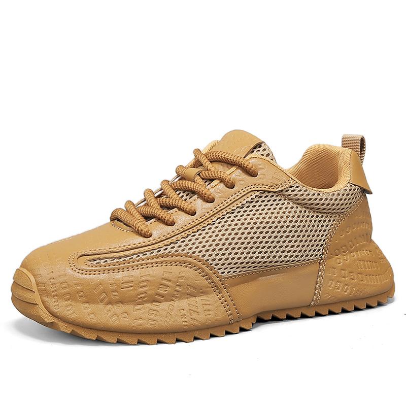 Klobiger Sneaker Herren Designer Erhöhte Interne Plateau Schuhe Mode Lässig Mikrofaser Leder Mesh Atmungsaktiv Sportschuh