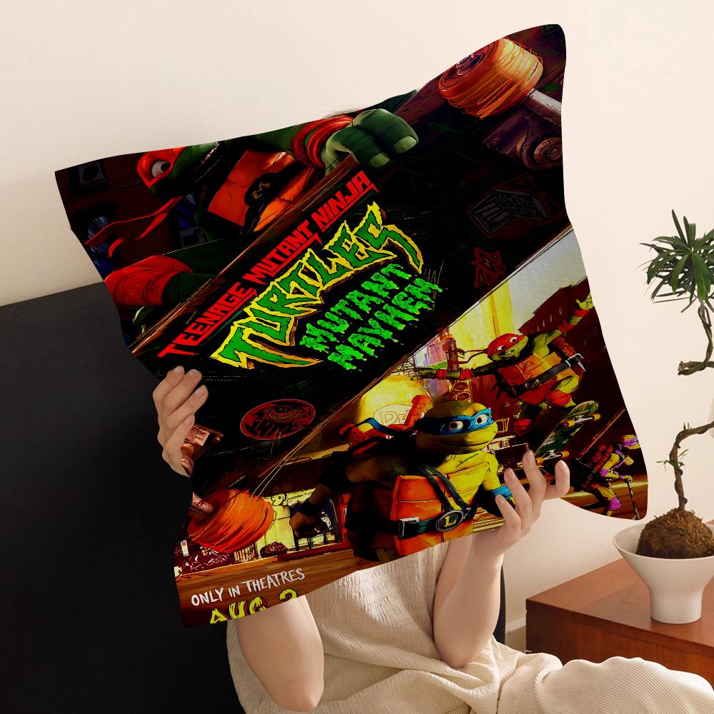 N-Ninja Turtles Anime Pillow Cover For Bedroom Room And Living Room Sofa Decorative Cushion Cover