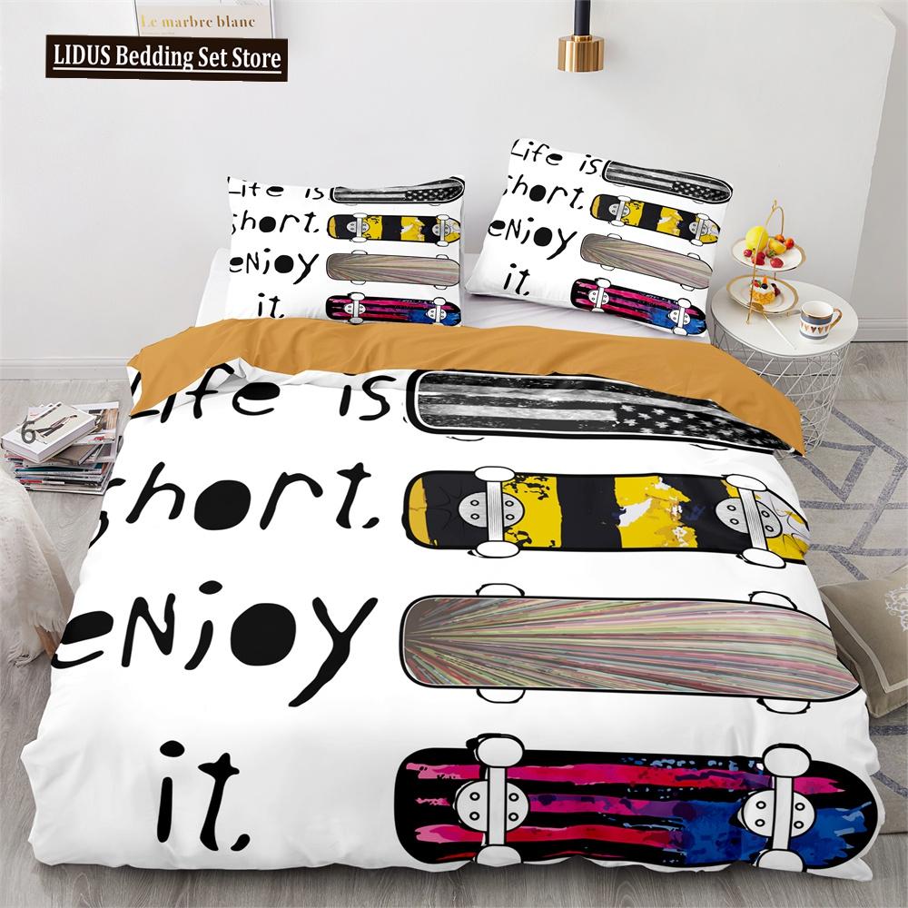 

Комплект постельного белья Skateboard Full Size 3D Santa Claus полиэстеровый пододеяльник Skateboard Одеяло Cover Hip Hop Style King Twin Size EU single(135x200cm)