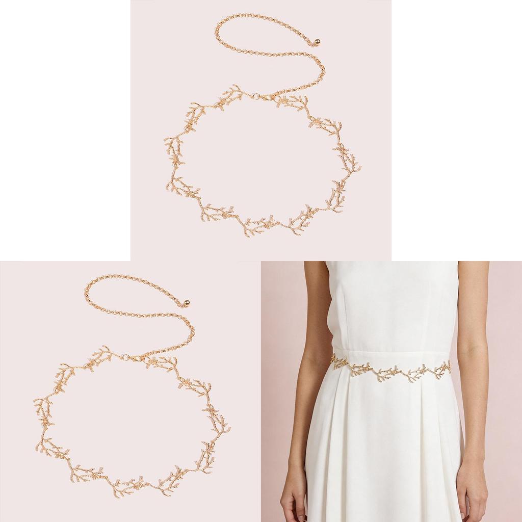 Metal Elegant Ladies Waist Chain With Carved Design For Summer Fashion Accessory