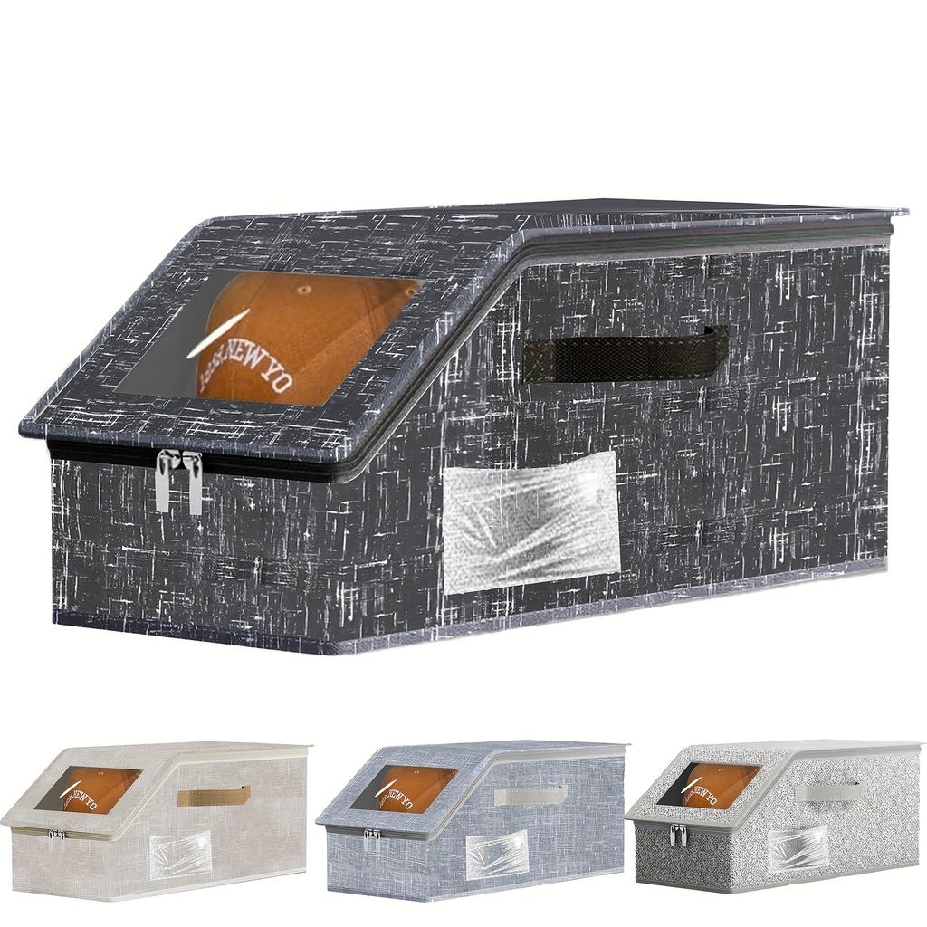 High Quality1/2 New Stackable Baseball Cap Storage Box, Hat Organizer, Hat Box, Clothes Storage Box, Hat Rack, Large Capacity, Foldable, Hard