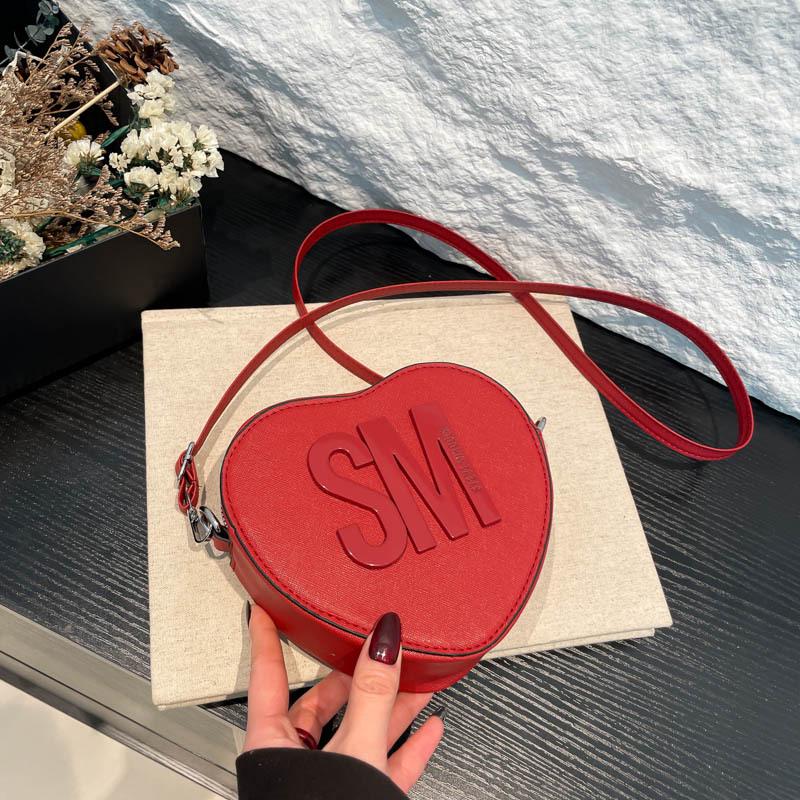 2025 Valentine's Day Popular Heart-Shaped Shoulder Bag for Women - European & American Fashion