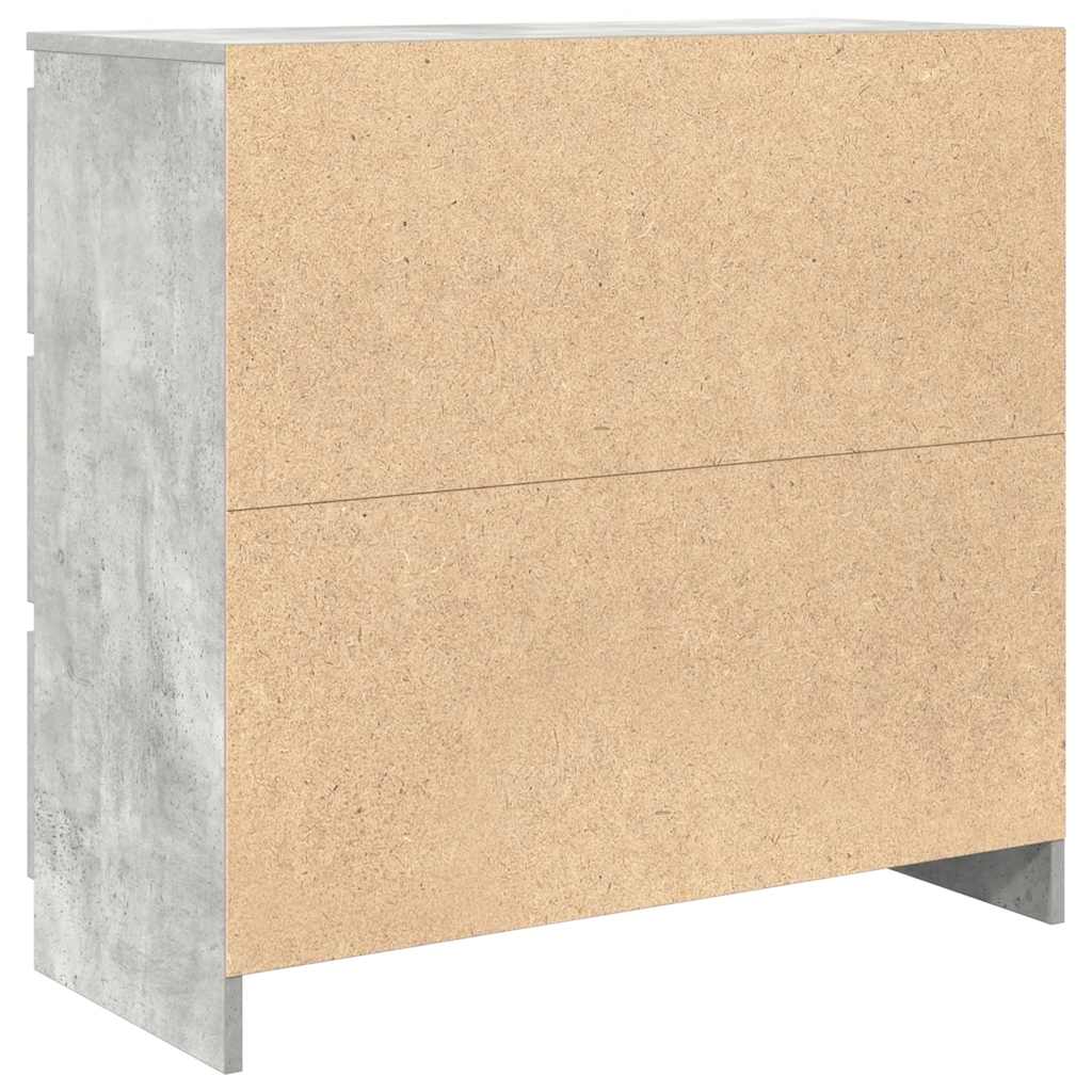 Sideboard Concrete Grey 80 x 35 x 76 cm Wood Based Material