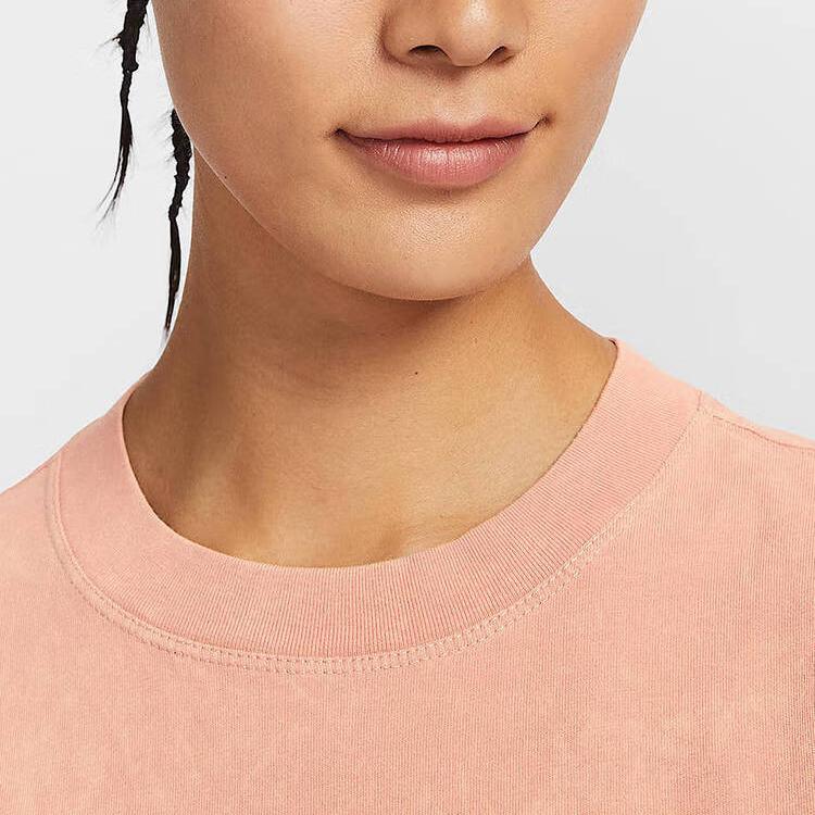 Nike T Shirts Women's Rose Gold Crew Neck Moderate HV6984-688