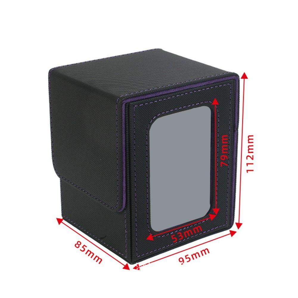 Flannel Game MTG Trading Card Holder PU Leather Game Card Organizer Fashion Card Deck Box