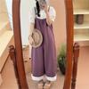 Johnature Casual Japanese Suspender Pants Women Summer Collection Loose Versatile Wide-leg Jumpsuits