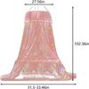 Acetate Fibre Mosquito Net Solid Color with LED light Princess Bed Canopy Canopy Curtains Easy Installation Dome Bed Netting