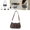Fashion Rivet Stitching Shoulder Bag Women 2023 Winter Popular Simple Versatile Armpit Bag White Black Denim Coffee