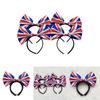 British Union Jack Bow Tie Headband Hairband For Platinum Jubilee Celebrations Unisex