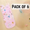 Pack of 6 Baby Bib Set | Waterproof Feeding Bibs for Infants & Toddlers | Reusable Baby Mealtime Bibs