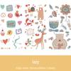 Yuezhen: 3-Piece Japanese Sticker Set - Characters, Plants, Planets, Animals, & Food; 24 Varieties