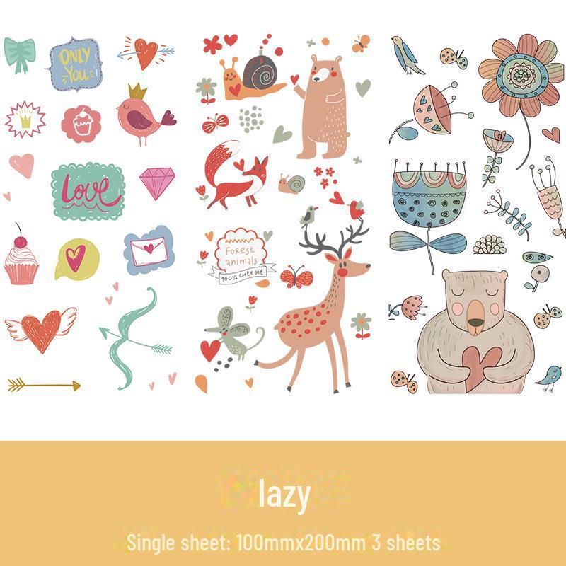 Yuezhen: 3-Piece Japanese Sticker Set - Characters, Plants, Planets, Animals, & Food; 24 Varieties