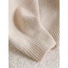 Women Loose V Neck Bow Thick Knitted Casual Sweater Outerwear