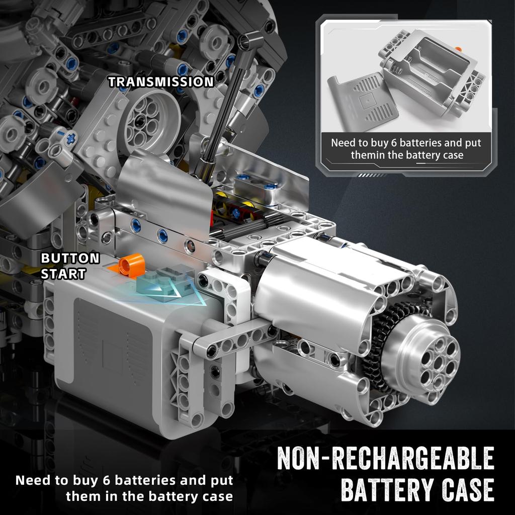 Mould King 10201 W16 Adult Internal Combustion Engine Building Kit