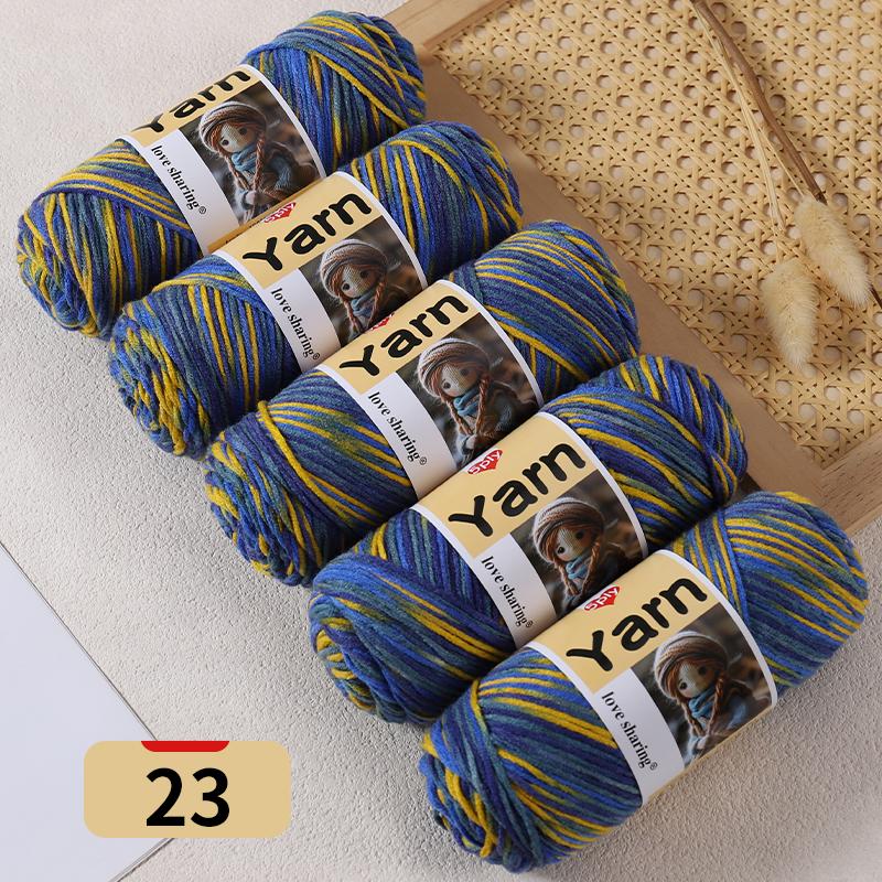 500g Gradient Dyed Colorful Yarn, Rainbow Yarn with Multiple Colors,