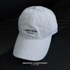 New striped embroidered letter baseball cap Korean trendy men's and women's spring and summer fashion versatile wide-brimmed cap