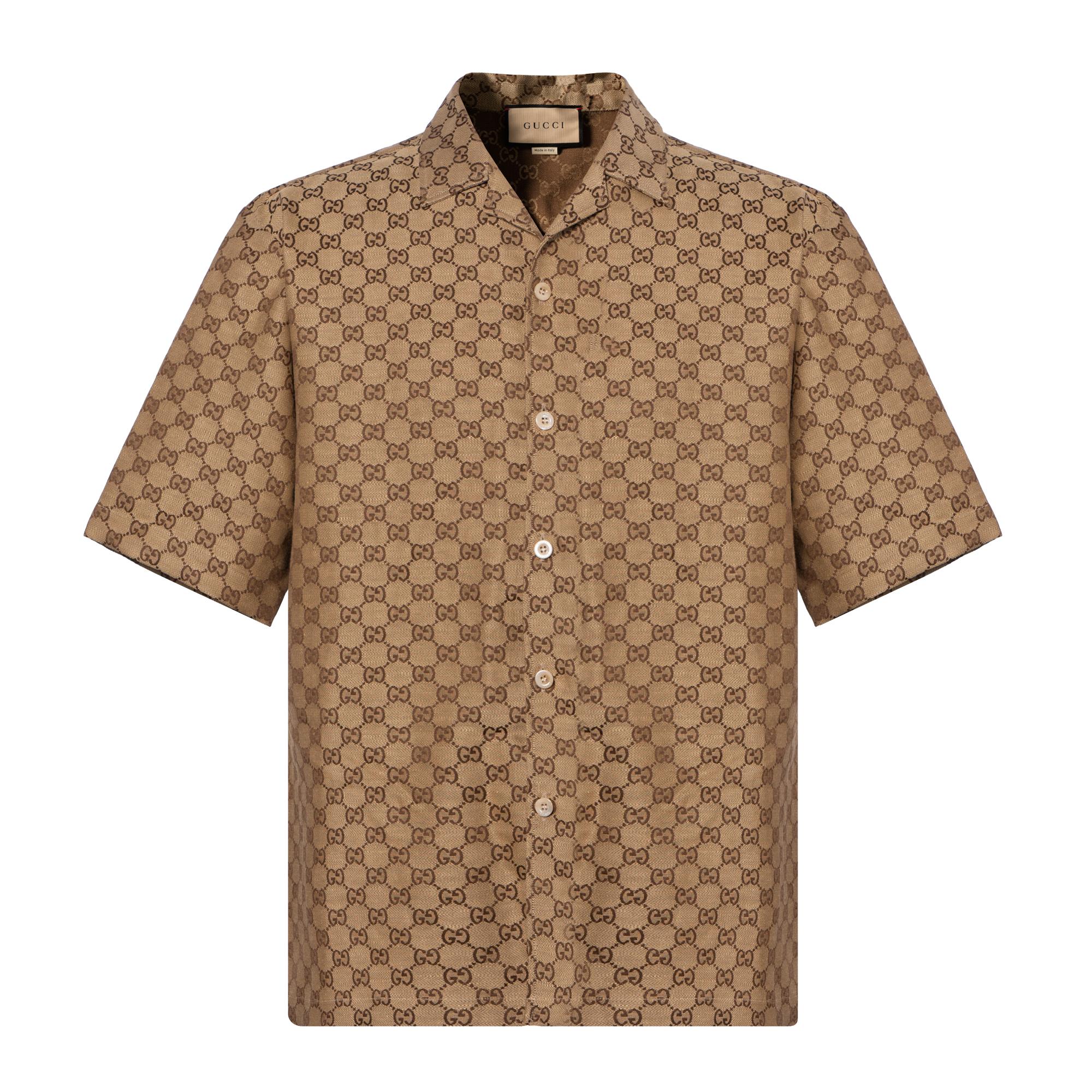 GUCCI Lido SS23 Shirt Men`s Brown