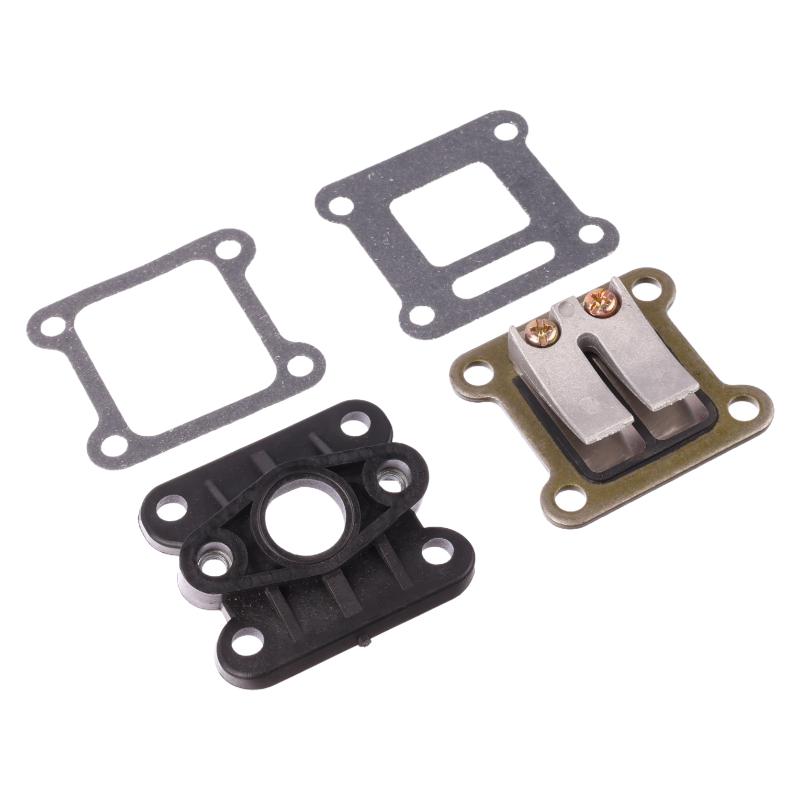 Reed Valve, Inlet Intake Manifold & Gaskets Combo for 17cc 19cc Minimoto, Pocket Bike, ATV, Quad, Go Kart Scooter