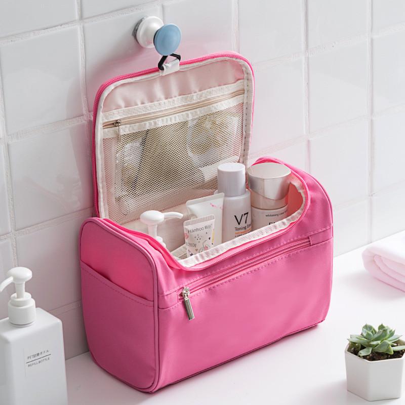 Travel Makeup Bag With Large Capacity And Waterproof Oxford Fabric For Cosmetics And Toiletries