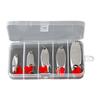 5pcs Metal Jig Spoon Spinner Fishing Lure with Fishing Tackle Box Kit Spinner Bait Artificial Bait