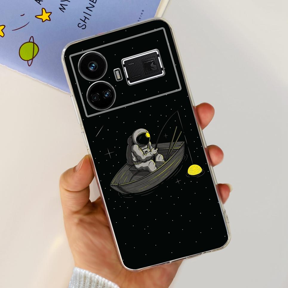 Pro Realme GT5 Pouzdro Průhledné Silikonové Měkký TPU Kryt Pro OPPO Realme GT 5 RealmeGT5 Pouzdra Květinové Mramorové Želé Nárazník Coques