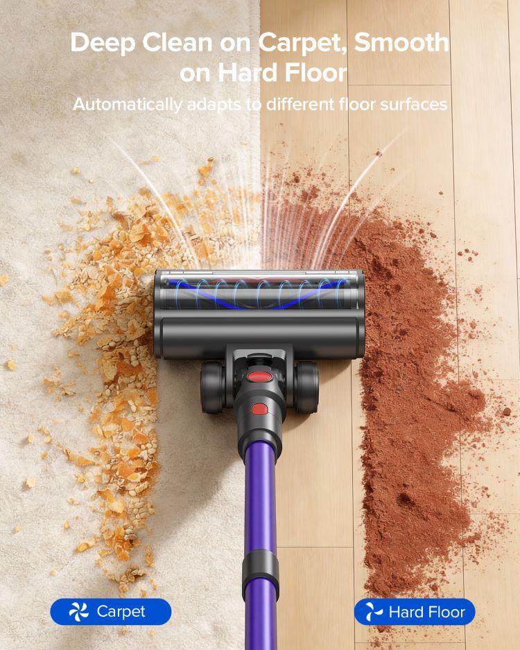 Teendown V20  Cordless Vacuum Cleaner 500W Brushless Motor Portable Detachable Vacuum Cleaner For Home Use 40 KPA Powerful Suction