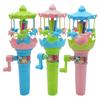 Hand Cranked Rotating Carousel Toy with LED Lights Glowing Toy (Random Color) Fun Merry-Go-Round Toy with Lights