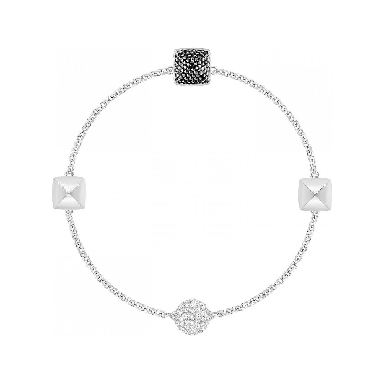 Swarovski Remix Collection Remix Spike Invisible Magnetic Closure Design Crystal Bracelet Women bracelet Silver 5365762 Box (Random Color)