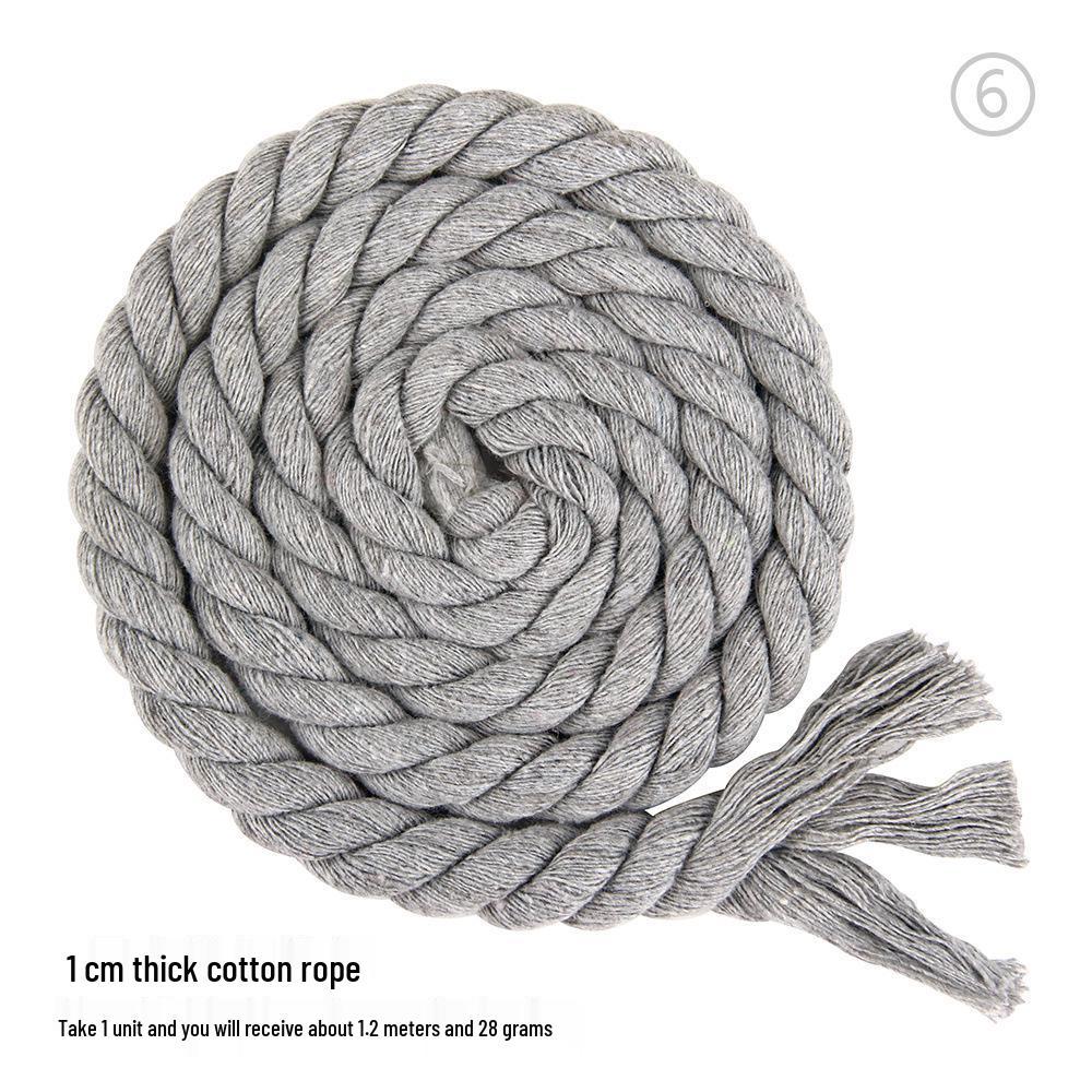 10mm Colored Cotton Rope - 1cm Thick Braided Rope for DIY Crafts, Weaving, Curtain Bundling, and More