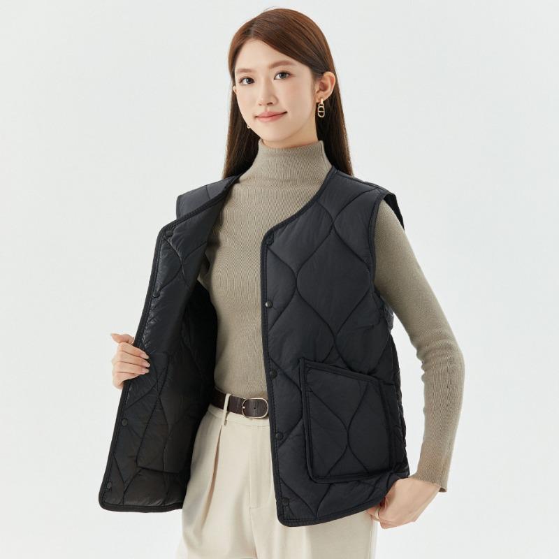 Women's Warm, Enlarged, Thickened and Velvet Inner Vest, Women's Lamb Wool Buttons, Casual Outer Cotton Vest