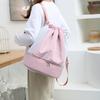 Lightweight Durable Oxford Drawstring Backpack Casual Fitness Gym Bag with Shoes Compartment Fashionable School Sports Bag