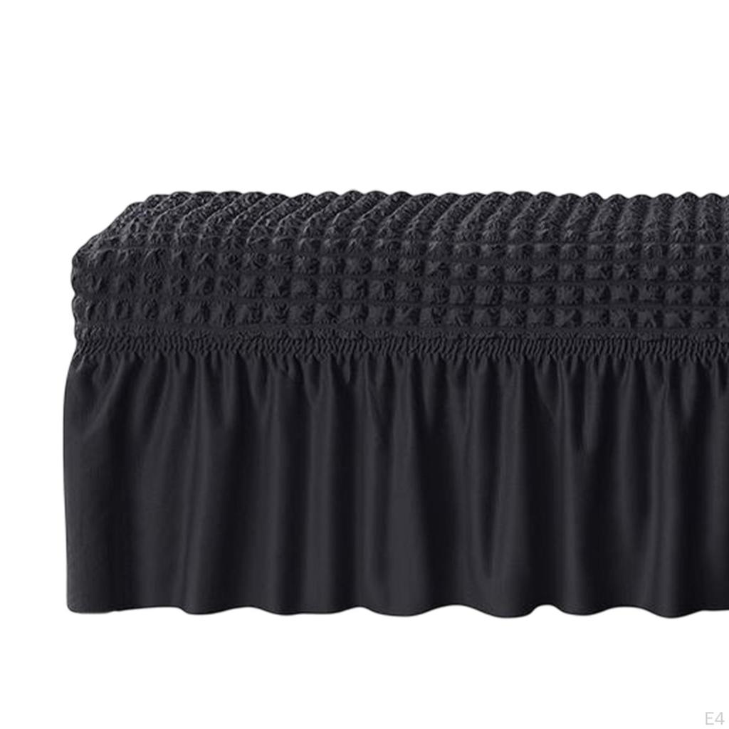 Bench Cover Seersucker Dining Protector Soft Rectangle Stool Covers Seat
