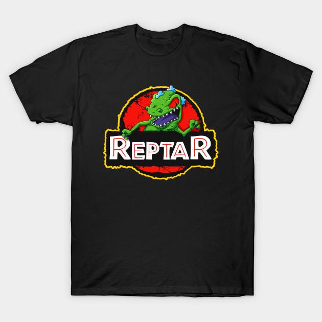 

Men Black Print T-shirt Reptar No-Cut Transfer Paper Print Cotton Tshirt 4XL чорний