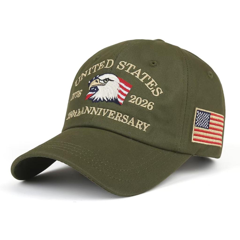 1pc Unisex Embroidered Baseball Cap for American 250th Anniversary 1776-2026 Baseball Caps Eagle Pattern Outdoor Casual Dad Hats