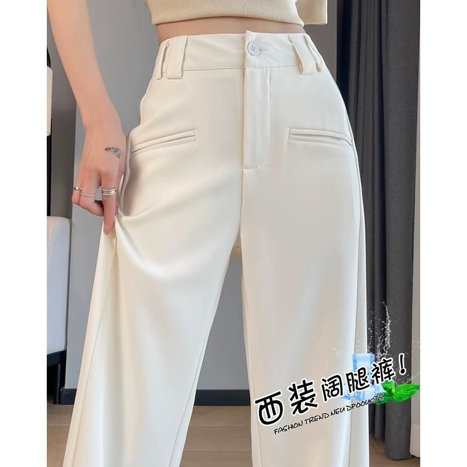 

Eight-Pocket Wide-Leg Slimming Suit Pants for Plus Size Pear-Shaped Women 2XL (70-80 kg)