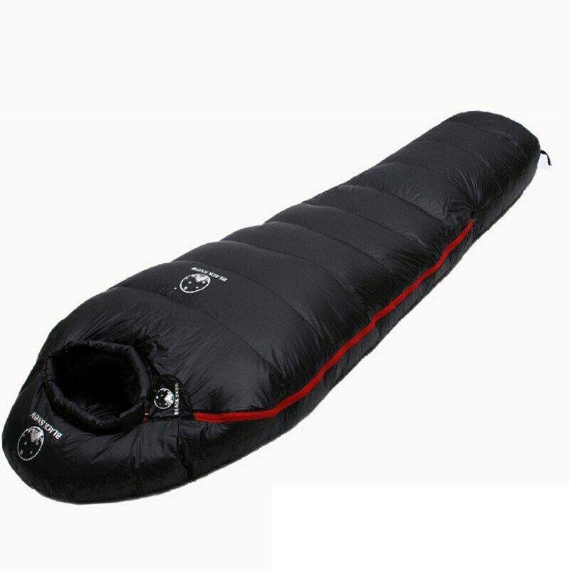 

Очень теплый спальный мешок с белым гусиным пухом для взрослых, в стиле мумии, подходит для зимы, термобелье, 4 вида толщины, для кемпинга, путешествий L