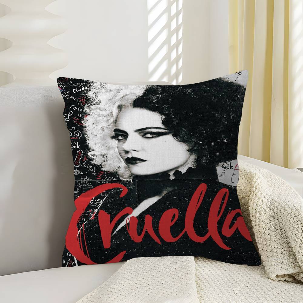 Movie C-Cruella Pillow Cover Design Cushion Cover Decor Holiday Decorati