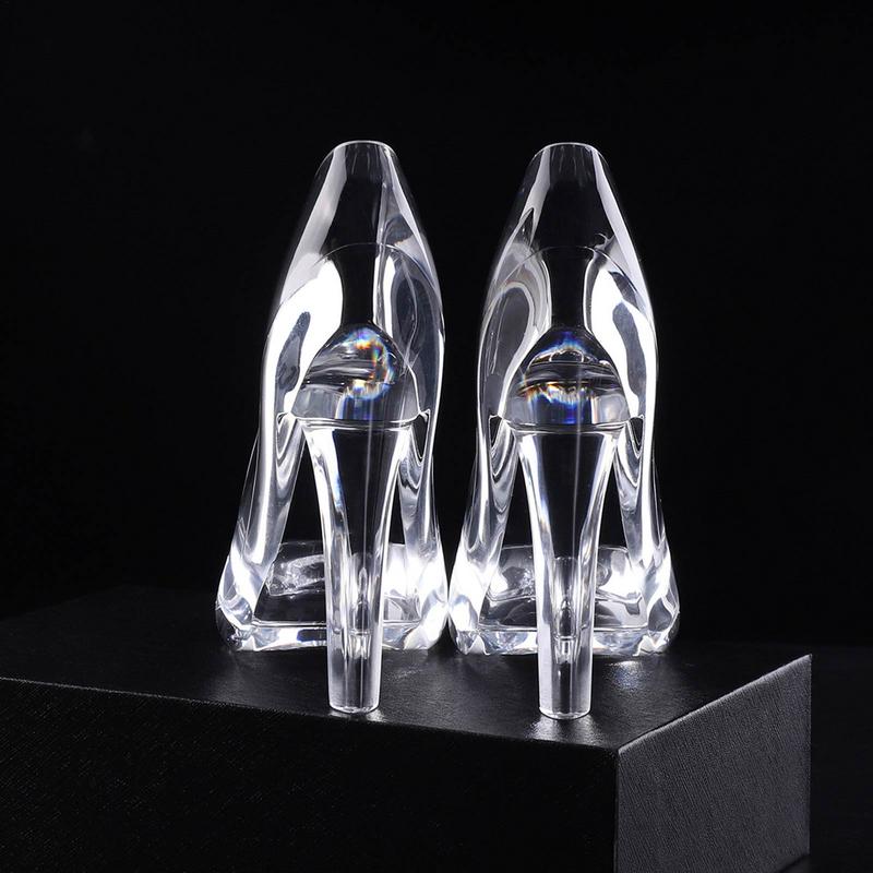 1pc Cinderellas Crystal Shoes Kids Birthday Gift Home Decor High-Heeled Shoes Figurines Wedding Decoration Valentine's Day Gift